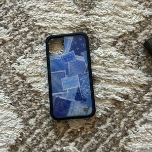 iphone 11 Blue patchwork wildflower case